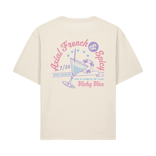 T-shirt Axial French Spicy cocktail natural boxy — Axial Store Vichy