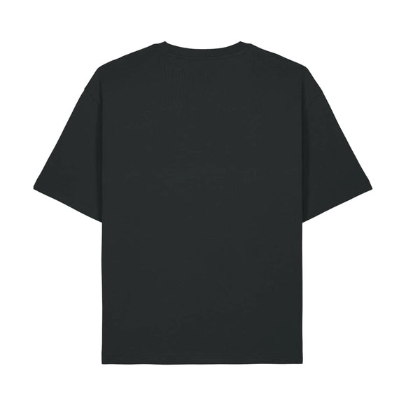 T-shirt Grunge Axial logo métal blanc sur noir boxy — Axial Store