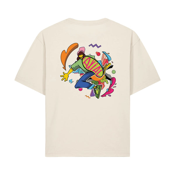 T-shirt Jump illustration pop colorée natural boxy — Axial Store Vichy