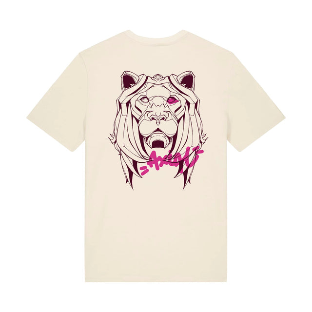 T-shirt Lion lionne géométrique natural coton bio — Axial Store Vichy