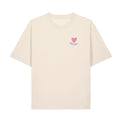 T-shirt Love boxy cœur dos coton natural bio — Axial Store Vichy