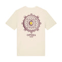 T-shirt Opéra Vichy mandala bordeaux natural coton bio — Axial Store