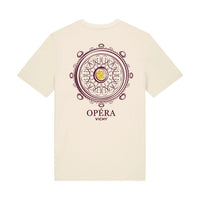 T-shirt Opéra Vichy mandala bordeaux natural coton bio — Axial Store