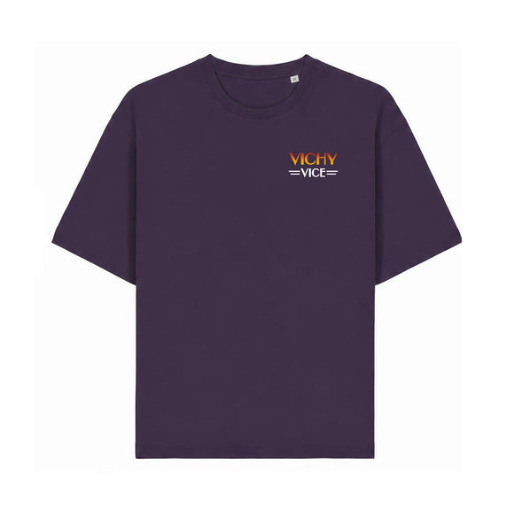 T-shirt Vichy Vice oversize violet coucher de soleil — Axial Store