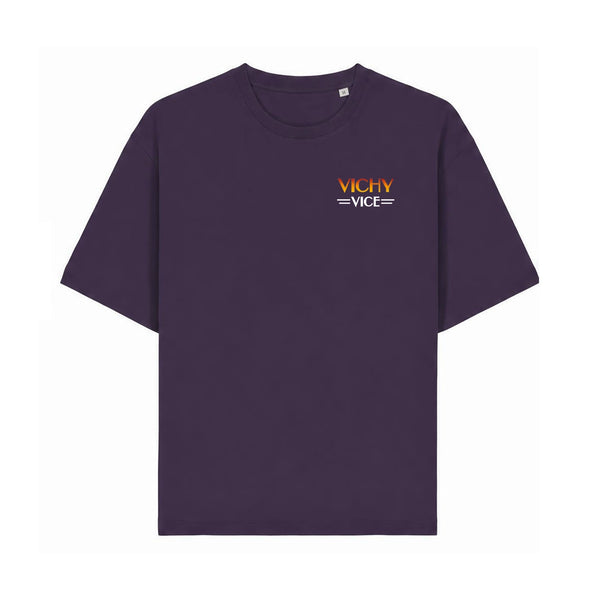 T-shirt Vichy Vice oversize violet coucher de soleil — Axial Store